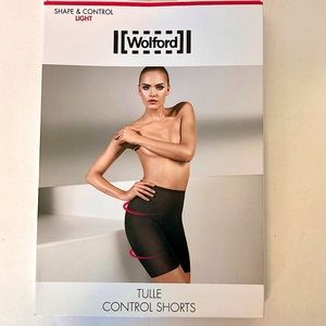 WOLFORD 🆕 in box TULLE CONTROL SHORTS, NUDE 46/L